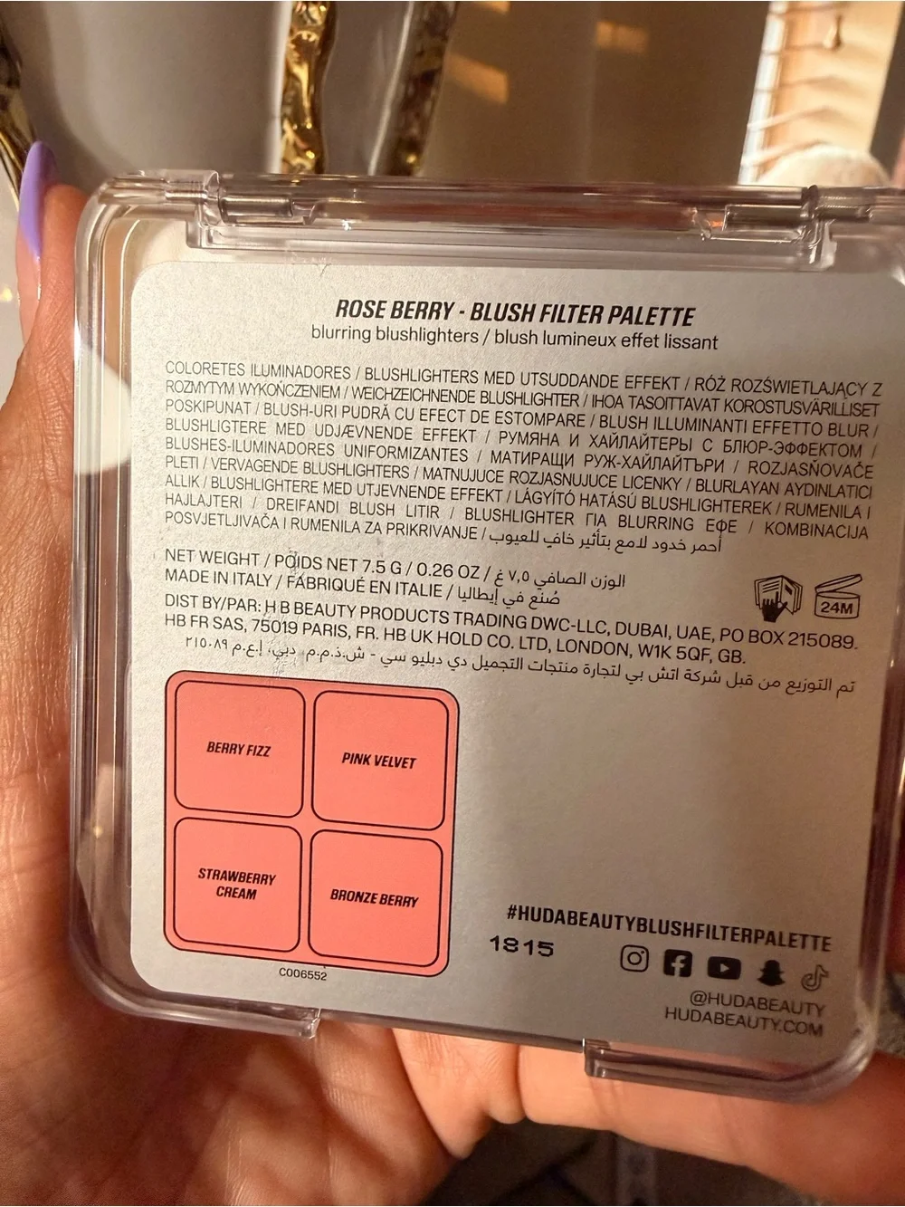 Huda Beauty Blush Filter Palette - Rose Berry